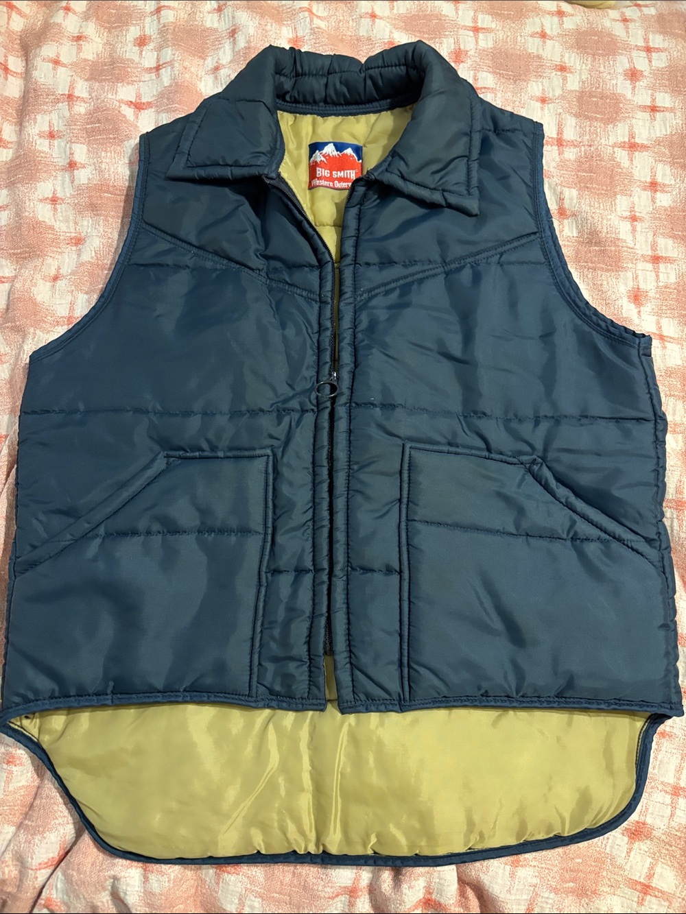 Vintage Big Smith Navy Quilted Puffer Vest